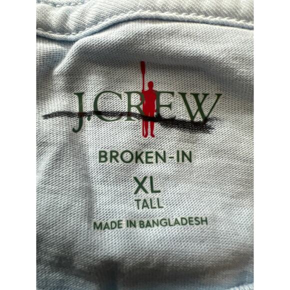 J.Crew Tall Broken-In T-Shirt Cerulean Stone XL Tall NWT FCH - Picture 4 of 10